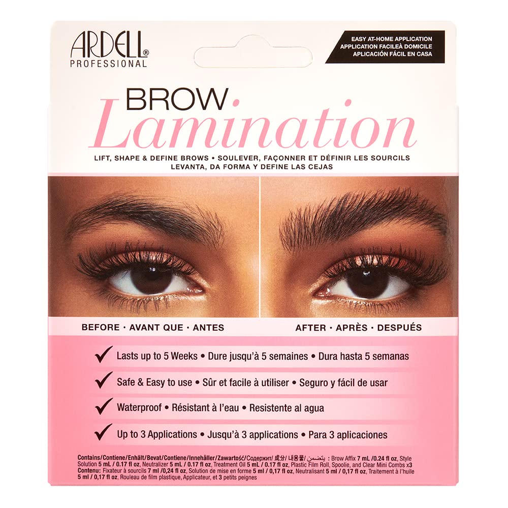 Ardell Brow Lamination Kit packaging image shows professional at home brow lift solution