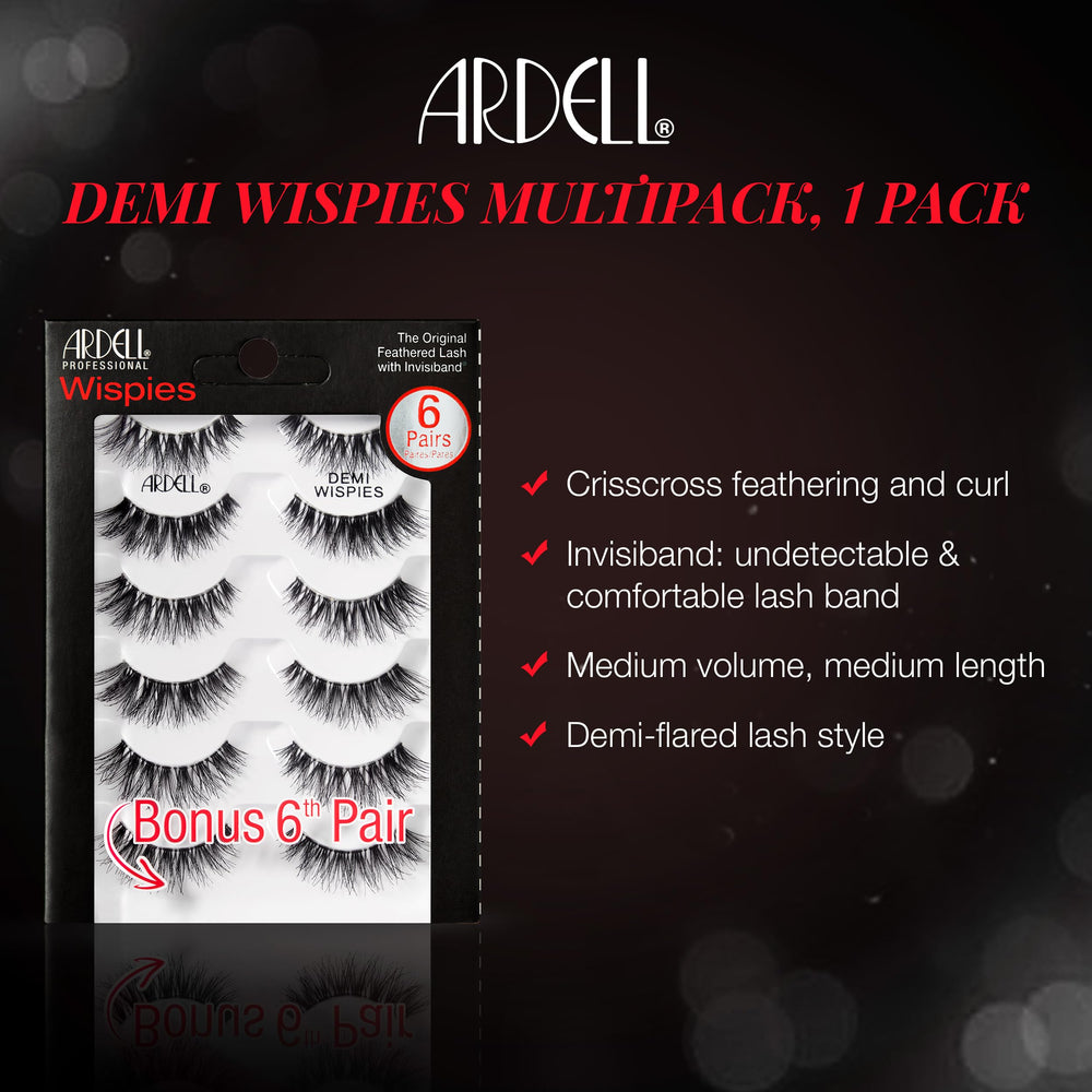 Ardell Demi Wispies inner and outer lengths create a natural flare.