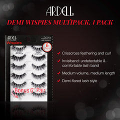 Ardell Demi Wispies inner and outer lengths create a natural flare.