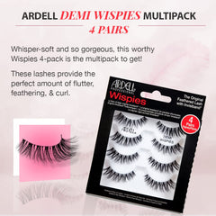 Ardell Demi Wispies with knot-free Invisiband for seamless natural wear.