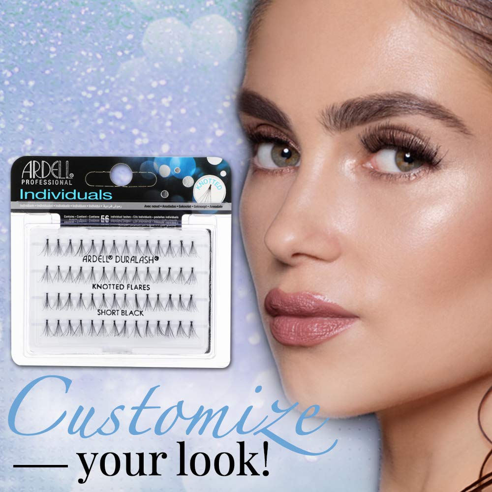 Ardell DIY Lash Clusters Short Black application close-up for seamless lash line