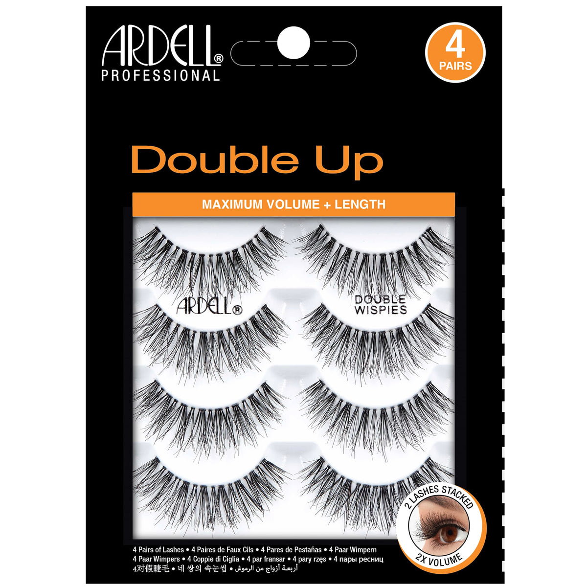 Ardell Double Up 113 lashes deliver bold volume for dramatic eye definition.