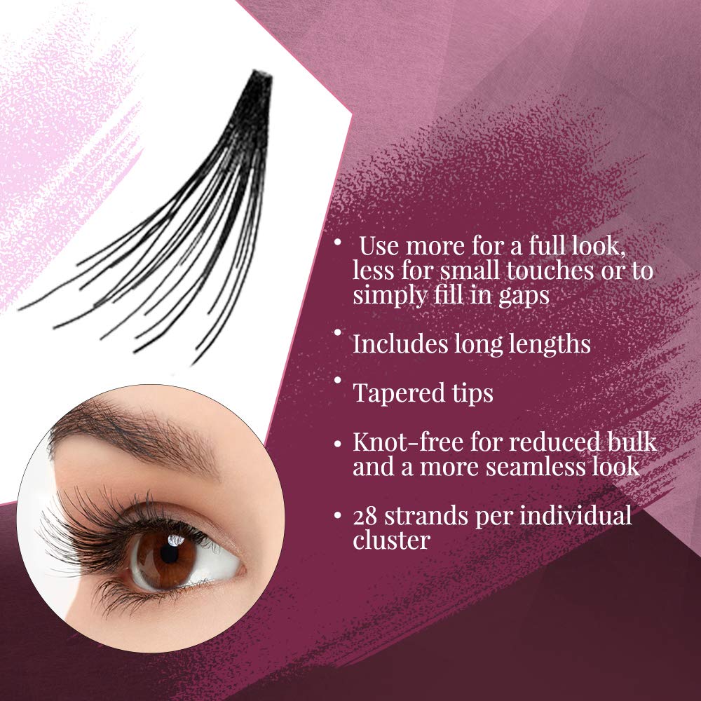 Ardell Double Up Individuals Long Black layered look closeup highlights dramatic volume.