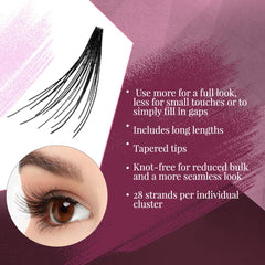 Ardell Double Up Individuals Long Black layered look closeup highlights dramatic volume.