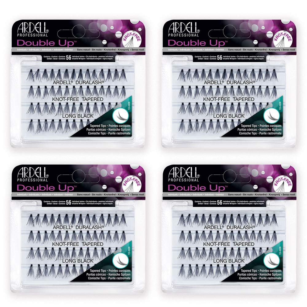 Ardell Double Up Individuals Long Black pack closeup shows natural fullness for daily wear.