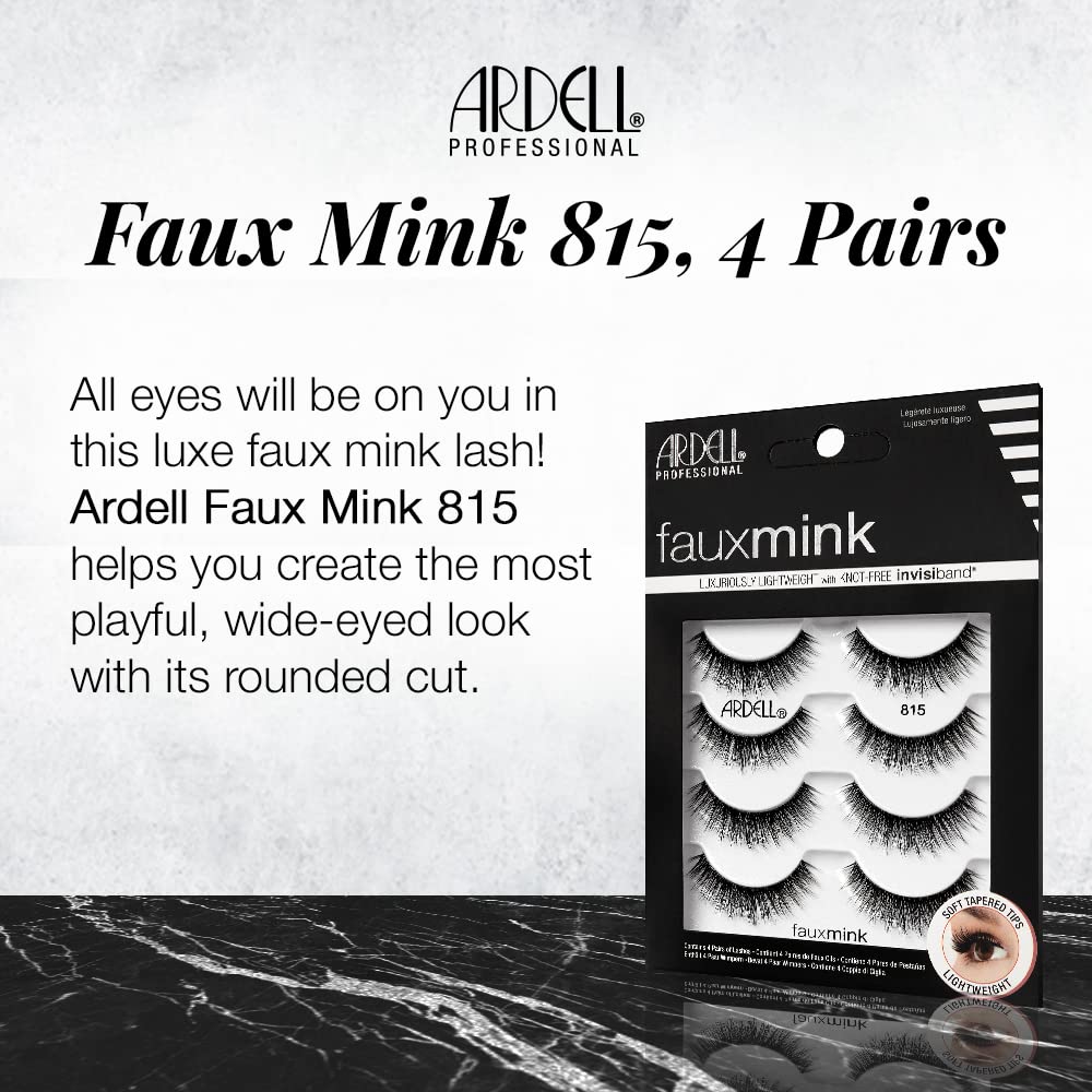 Ardell Faux Mink 815 con volumen medio para una mirada definida