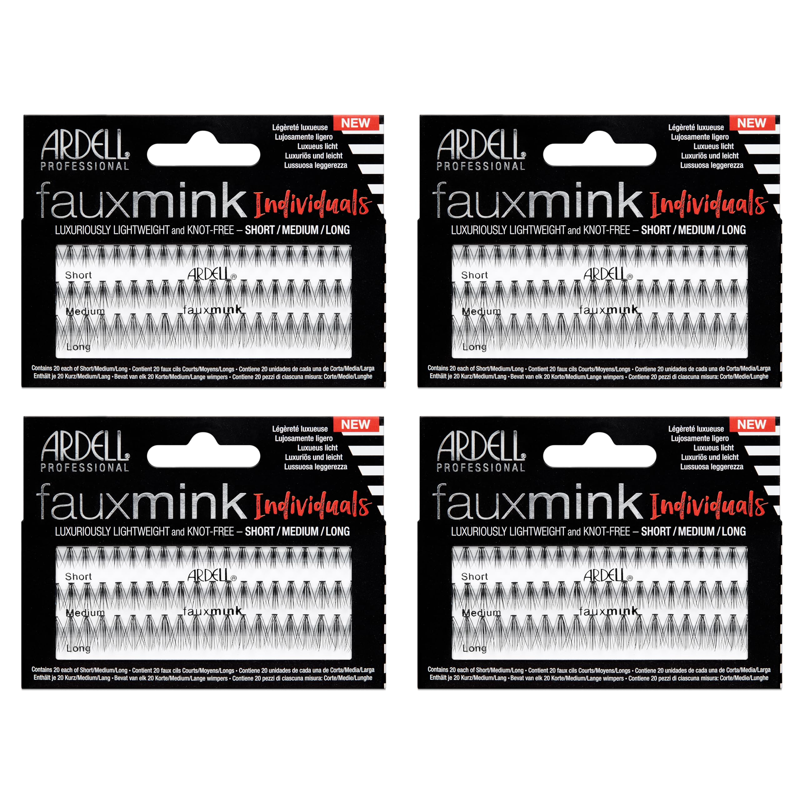 Ardell Faux Mink DIY Lash Clusters pack front shows diverse lengths for customization.