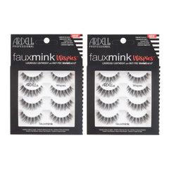 Ardell Faux Mink Wispies close-up shows feathered fullness for everyday glam.