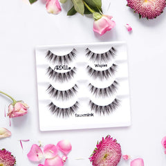 Ardell Faux Mink Wispies Invisiband detail demonstrates seamless lash band for natural wear.