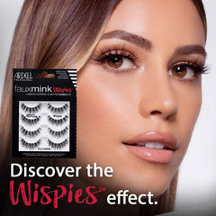 Ardell Faux Mink Wispies multipack pack highlights reusable, comfortable lash pairs.