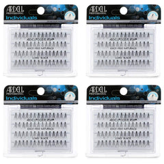Ardell Long Black Individual Lashes with Knot-Free Invisiband for natural-looking volume and easy application.