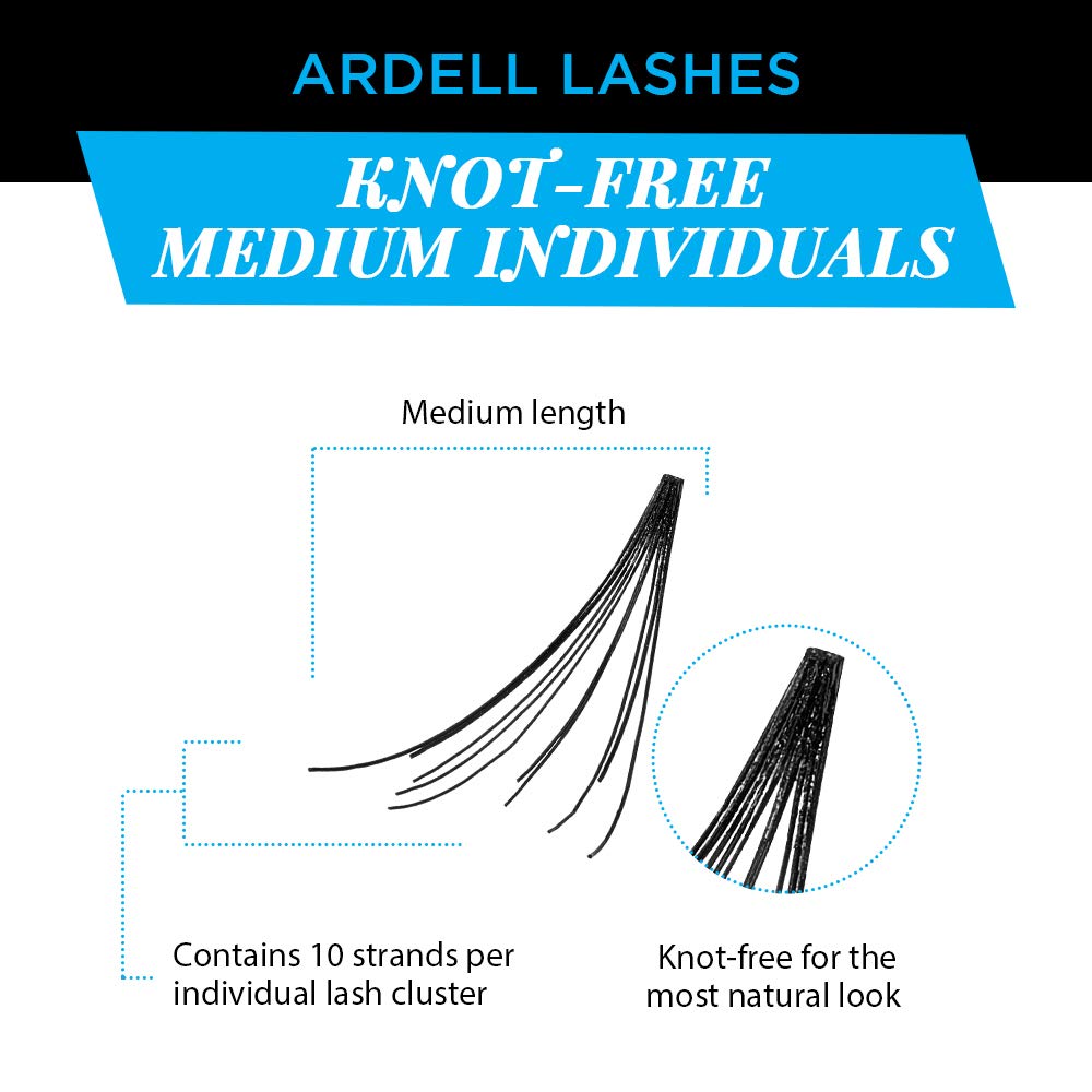 Ardell Medium Black pack-4 view emphasizes four-pack value and long-lasting wear