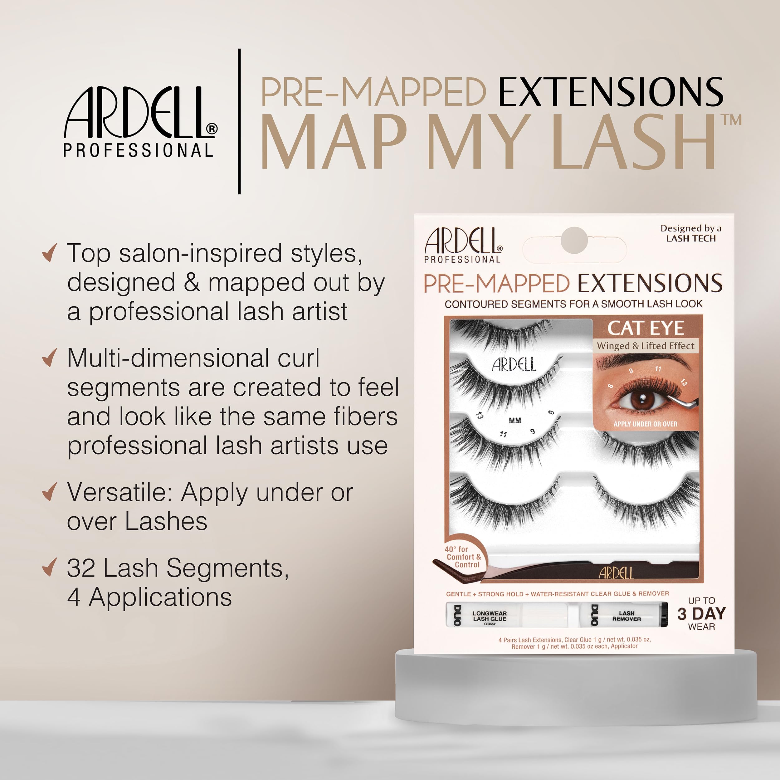 Ardell invisiband lashes close-up for lightweight comfort and seamless blend.