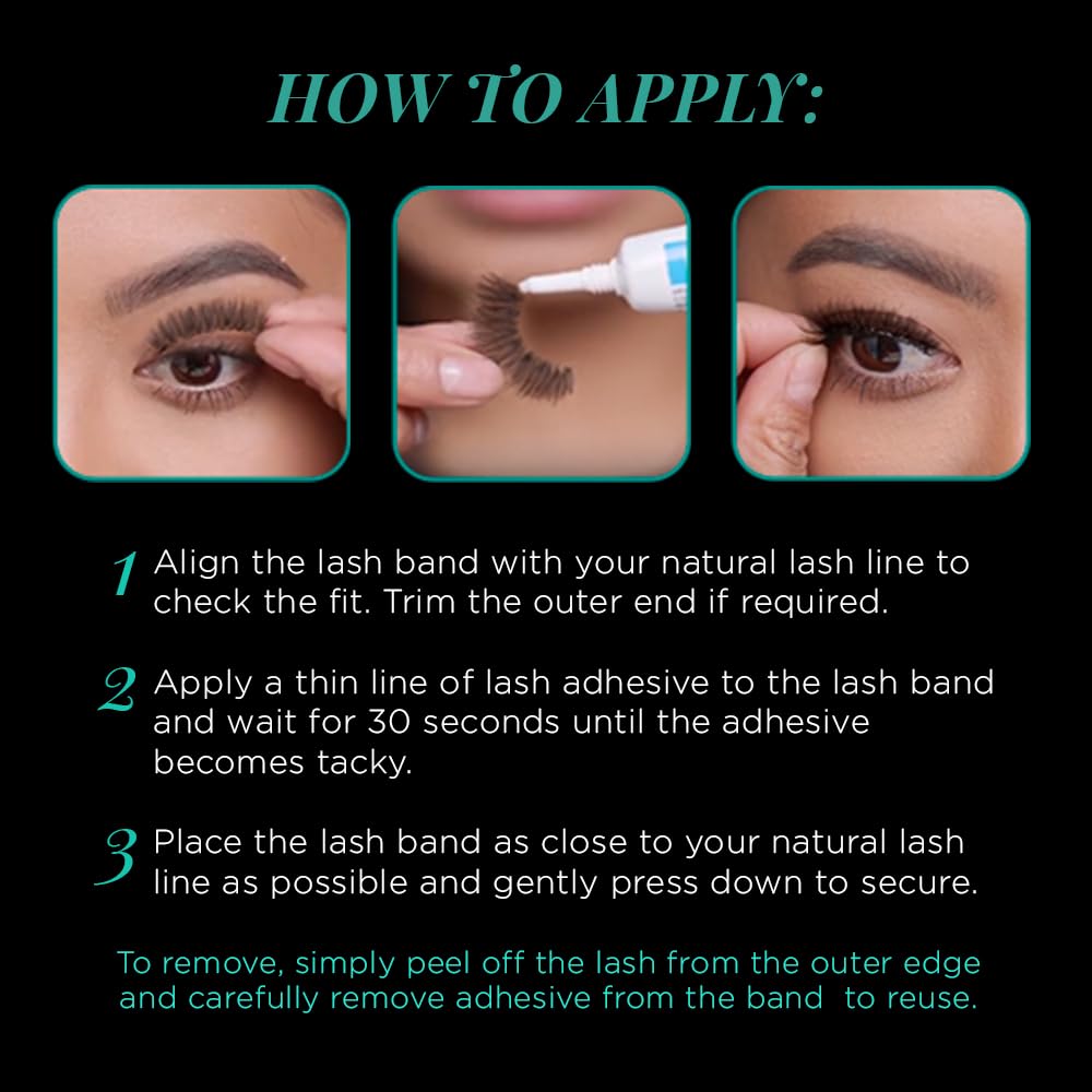 Ardell Invisiband technology close-up—undetectable lash band comfort for all-day wear.