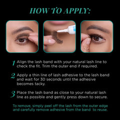 Ardell Invisiband technology close-up—undetectable lash band comfort for all-day wear.