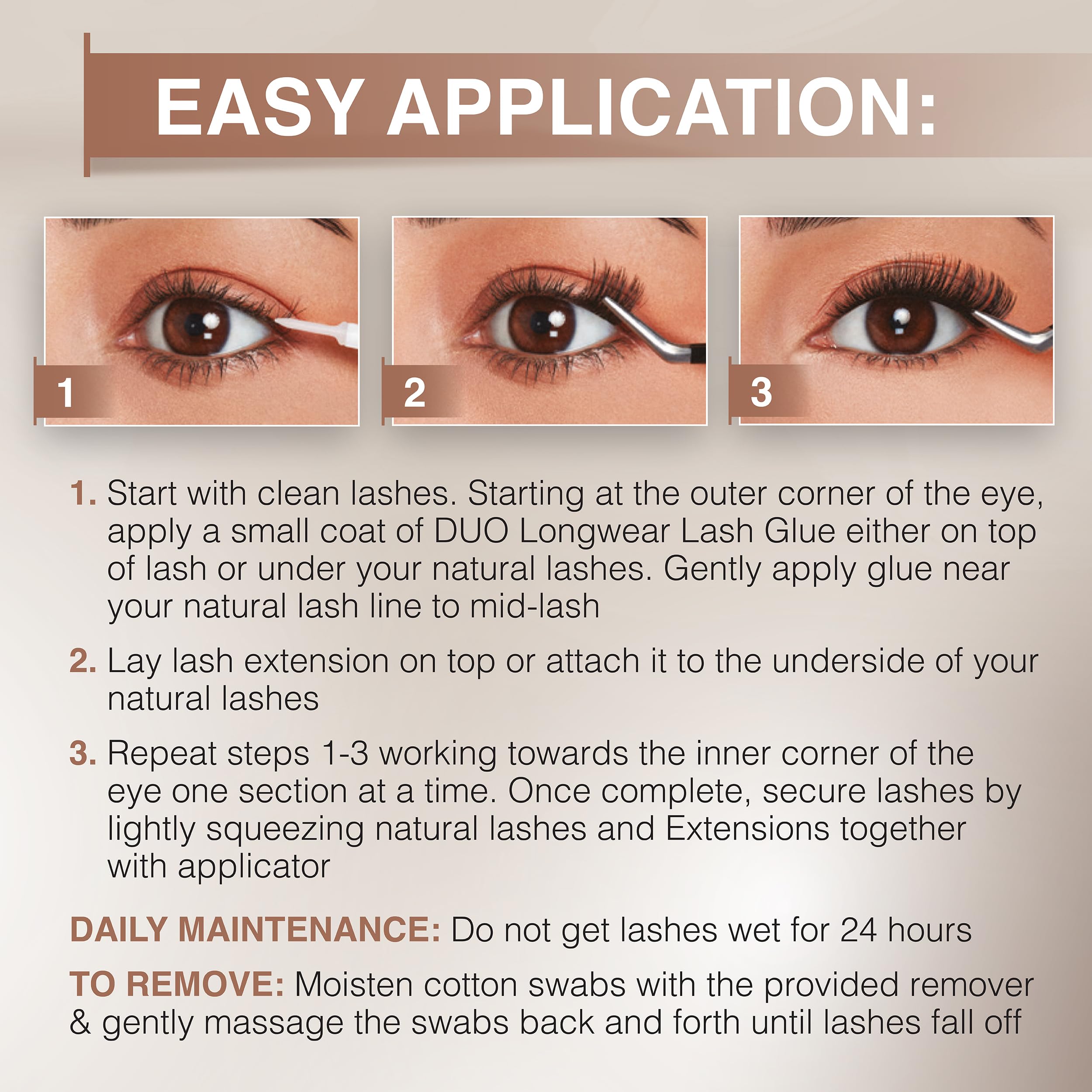 Ardell lash-mapping guide close-up showing easy placement and mistake-free application.