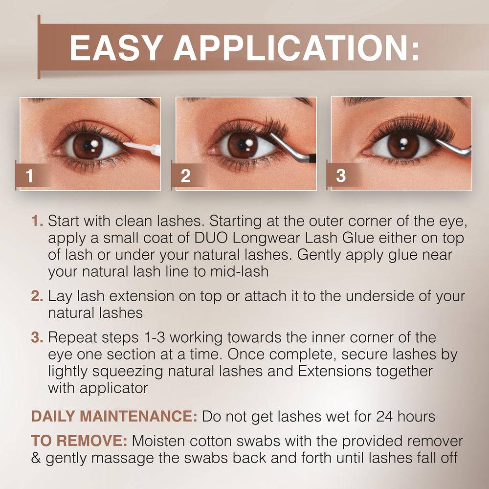 Ardell lash-mapping guide close-up showing easy placement and mistake-free application.