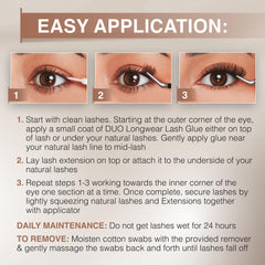 Ardell lash-mapping guide close-up showing easy placement and mistake-free application.