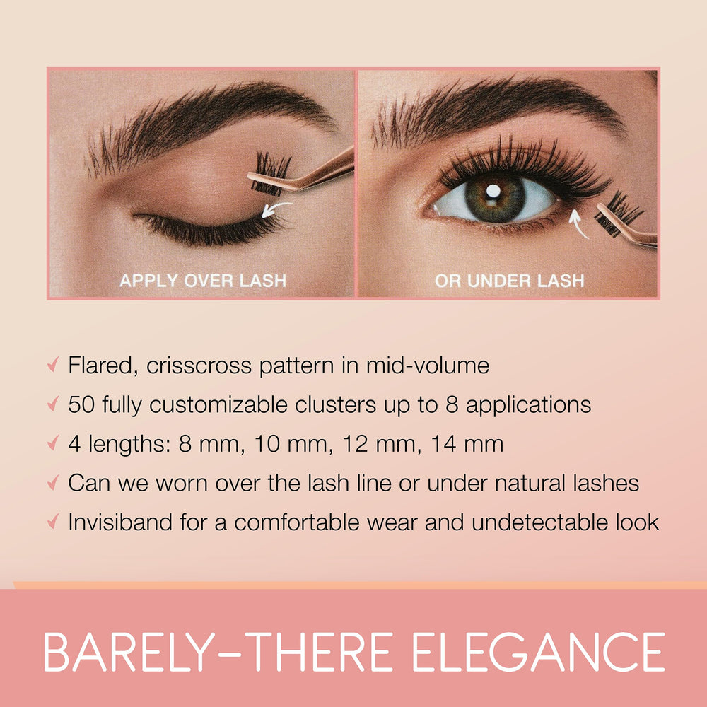 Ardell Naked Clusters 437 Invisiband seamless integration with natural lashes.