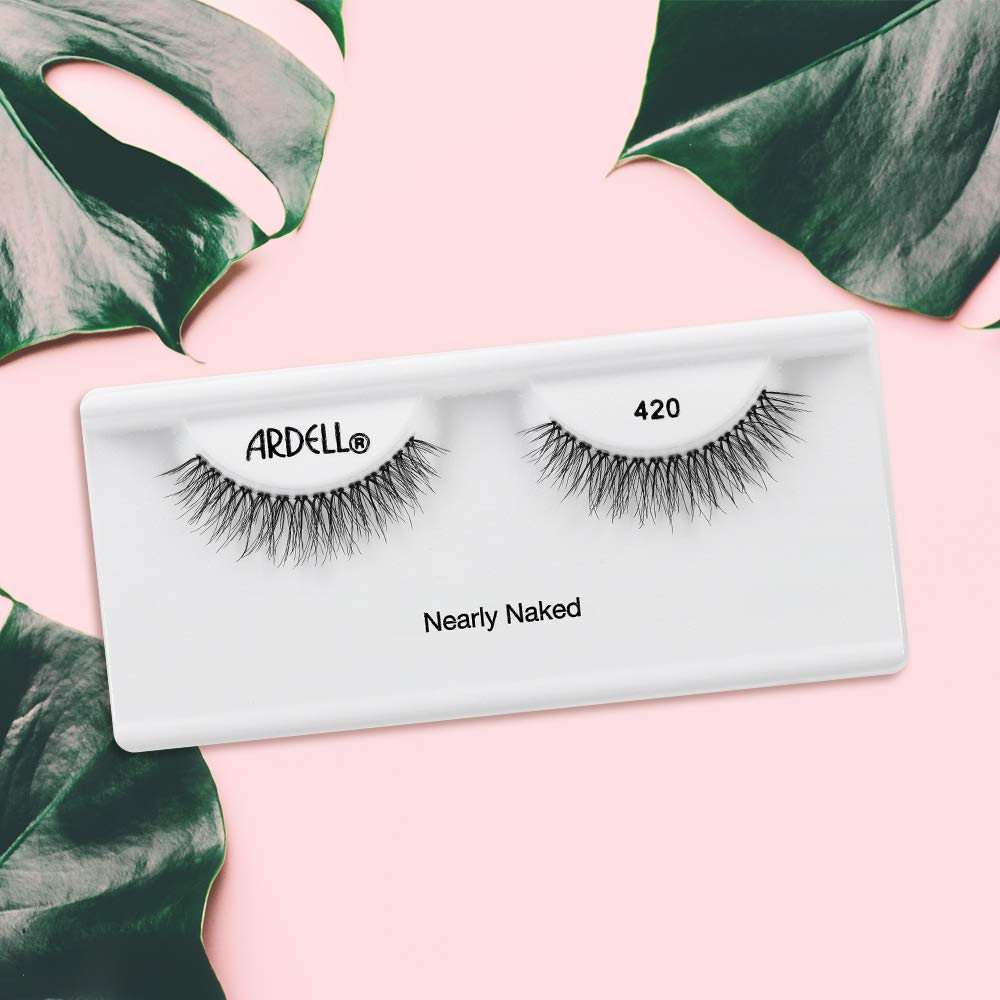 Ardell Naked Lashes 420 reusable quad pack promotes value and easy storage after wear.