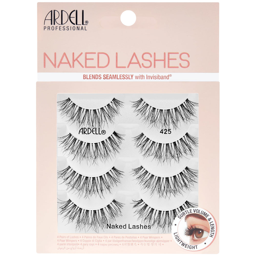 Ardell Naked Natural Lashes 427 closeup shows subtle volume for daily wear.