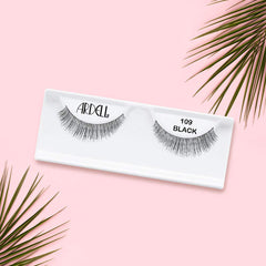 Ardell Natural Lashes 109 Black application-ready quad-pack for effortless on-the-go wear.