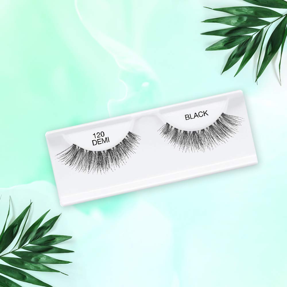 Ardell Natural Lashes 120 Black crisscross close-up showing natural fullness