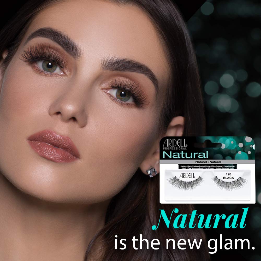 Ardell Natural Lashes 120 Black Invisiband close-up highlights invisible comfort