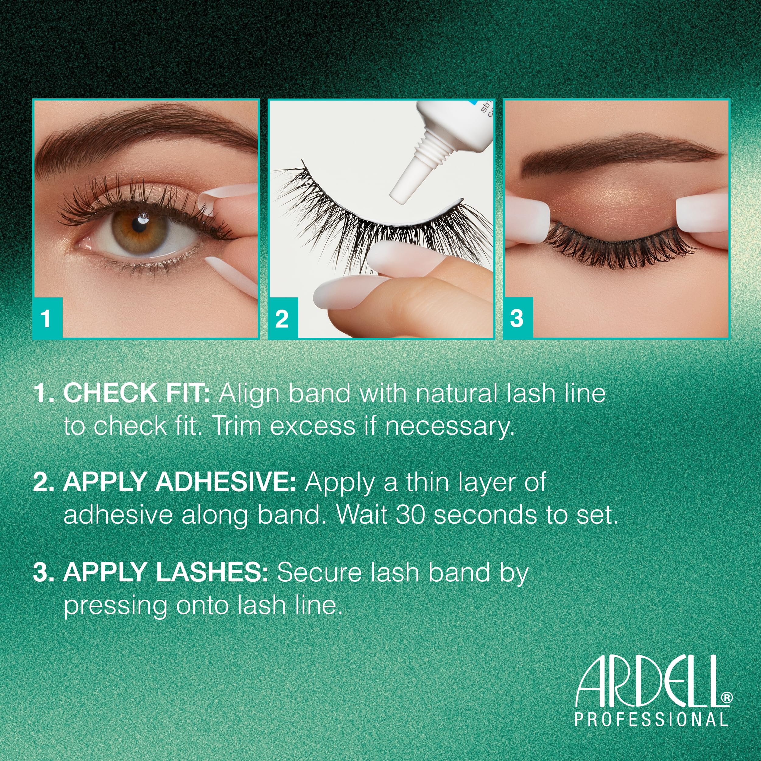 Ardell Natural Lashes 120 black pack display for versatile everyday style.