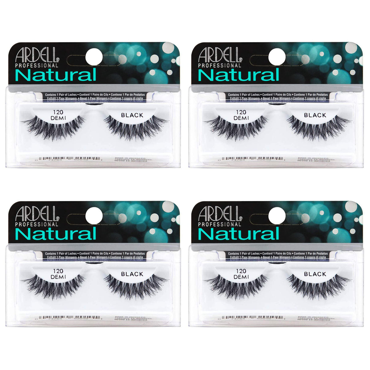 Ardell Natural Lashes 120 Black pack front view for easy everyday glam