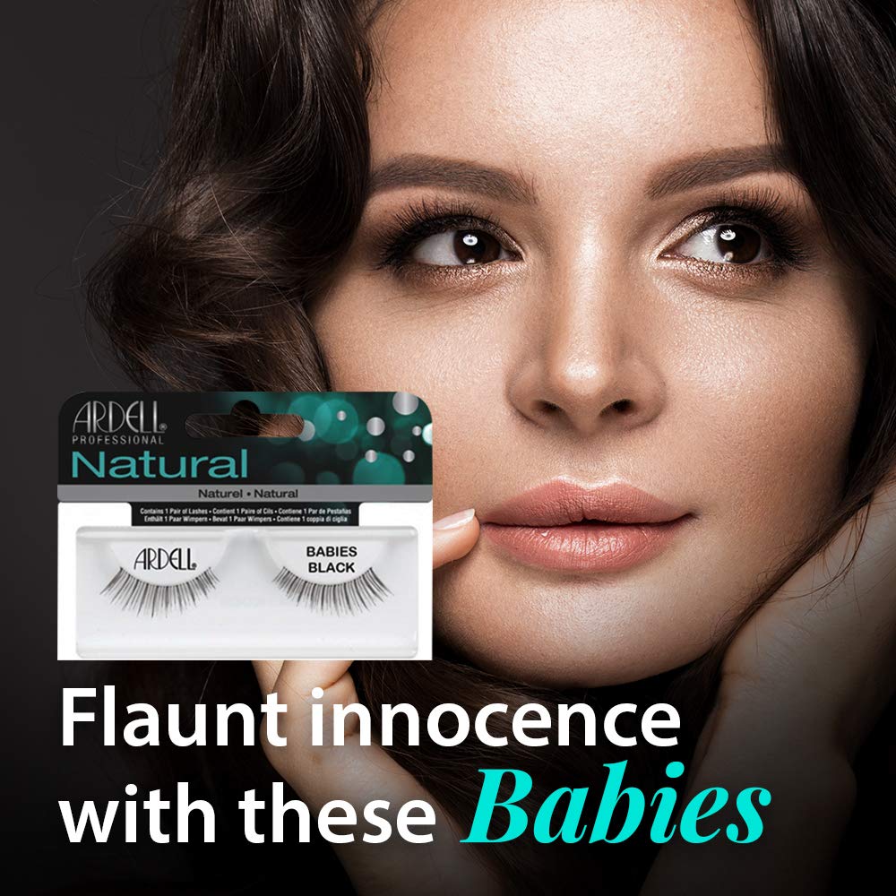 Ardell Natural Lashes Babies Black invisiband closeup for secure corners and seamless blending