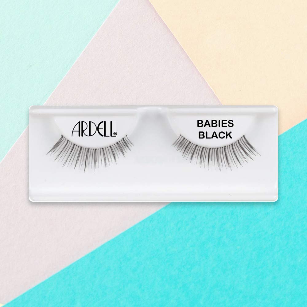 Ardell Natural Lashes Babies Black knotted feathered closeup for uniform lash appearance and natural look