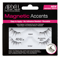 Ardell Accent 001, pestañas superiores magnéticas, aplicación rápida sin pegamento.