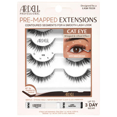 Ardell pre-mapped eyelash extensions kit cat-eye lashes for precise outer-corner lift.