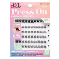 Ardell Press On Lashes Naked Natural, clústeres 8–14 mm para un aspecto natural y duradero.
