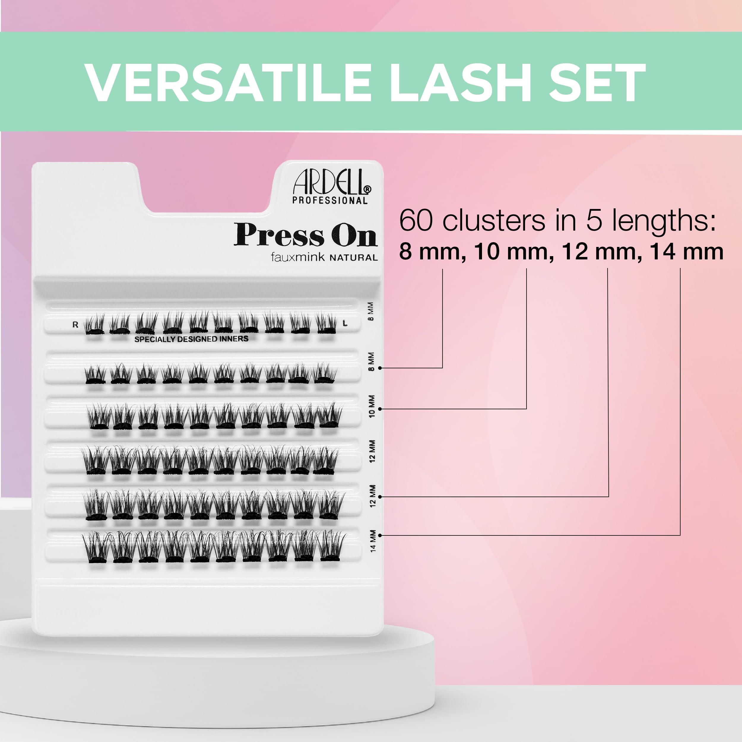 Ardell fauxmink natural bundle with Speedhesive enables quick, secure application