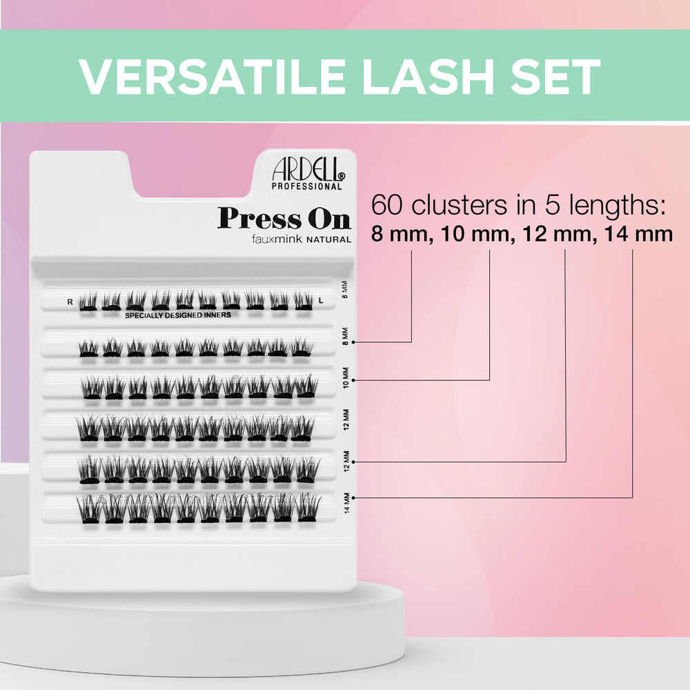 Ardell fauxmink natural bundle with Speedhesive enables quick, secure application