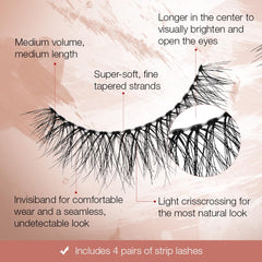 Ardell Naked Lashes 421 assembled lash shows natural texture for seamless blend