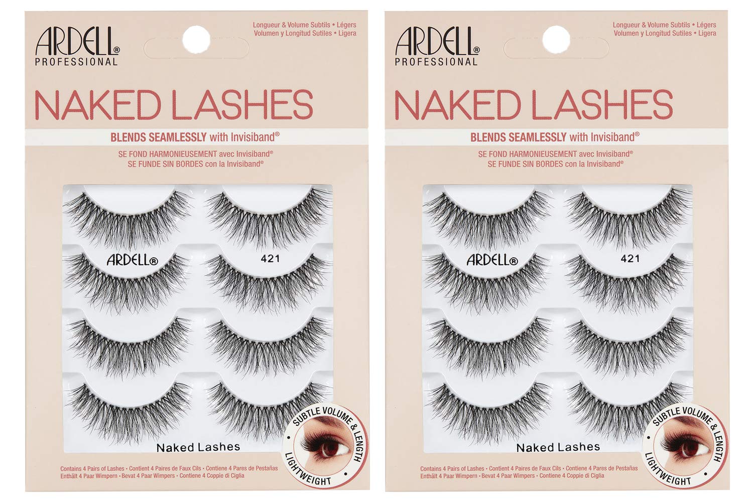 Ardell Naked Lashes 421 close-up showing natural-looking lash band for everyday wear