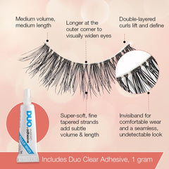 Ardell Invisiband soft-band image highlights comfortable all-day wear and easy adjustment.