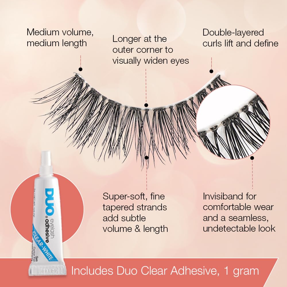 Ardell Naked Lashes 424 mid-length wispy design blends with natural lashes.