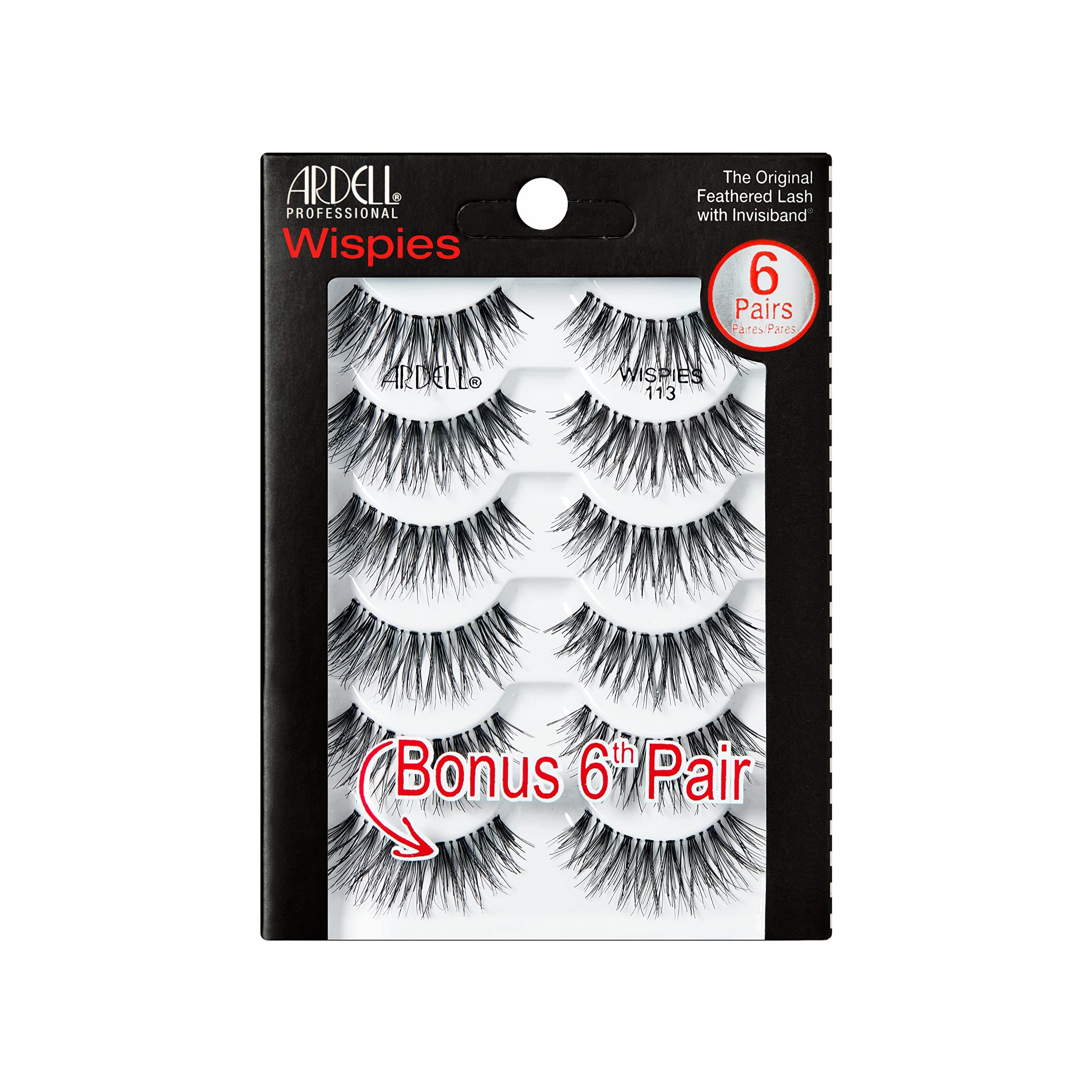 Ardell Wispies 113 closeup shows fluttery natural-length lashes for everyday glam.