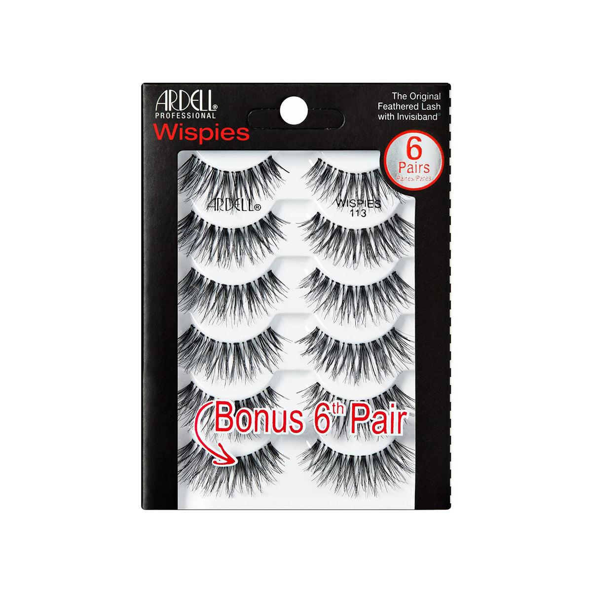 Ardell Wispies 113 closeup shows fluttery natural-length lashes for everyday glam.