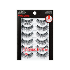 Ardell Wispies 113 closeup shows fluttery natural-length lashes for everyday glam.