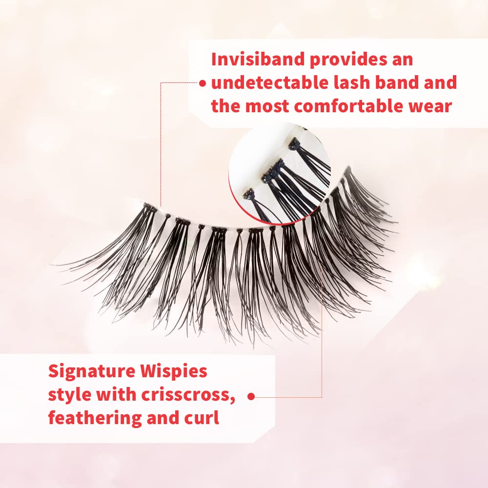 Ardell Wispies 113 invisiband closeup reveals undetectable lash band
