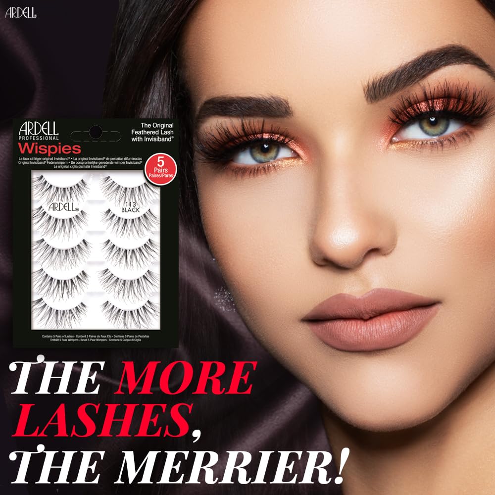 Ardell Wispies 113 plush lashes create luminous rounded fringe