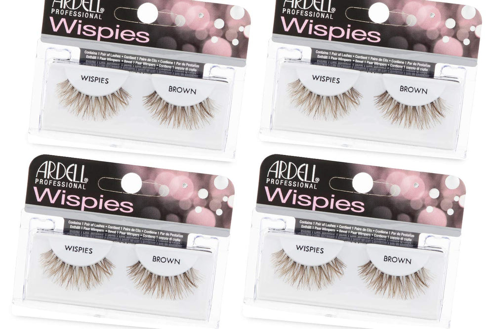 Ardell Wispies Brown strip lashes closeup for a natural daytime look.