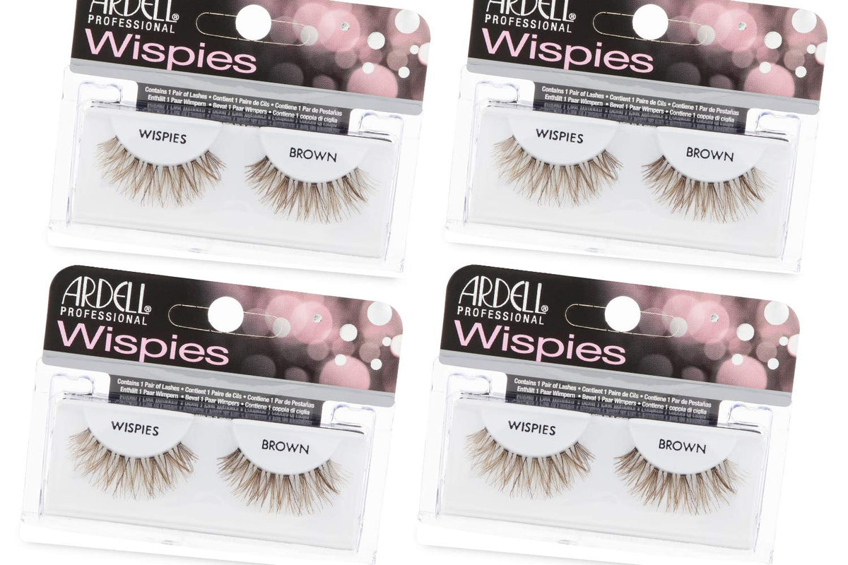 Ardell Wispies Brown strip lashes closeup for a natural daytime look.