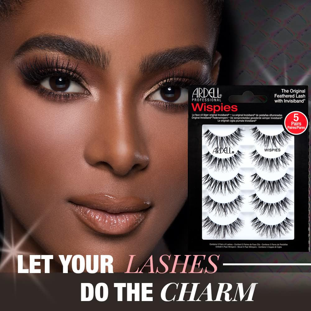 Ardell Wispy Lashes in hand ready for simple DIY application