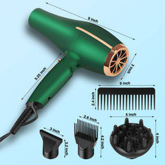 ARDIRO 2000W hair dryer with diffuser attached enhances natural curls and texture.